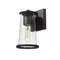 Z-Lite Bar Harbor Outdoor Wall, 1-Light, 5 In.W x 5.75 In.L x 9 In.H, Sand Black/Clear seedy 5004S-BK - alternate 4
